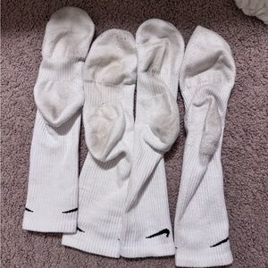2 Pairs Nike Dri-Fit Crew White Men's Socks Large 8-12
